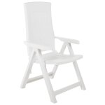 Vidaxl chaises inclinables de jardin 2 pcs plastique blanc
