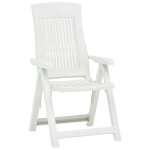 Vidaxl chaises inclinables de jardin 2 pcs plastique blanc
