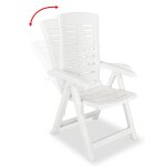 Vidaxl chaises inclinables de jardin 4 pcs plastique blanc Vidaxl chaises inclinables de jardin 4 pcs plastique blanc