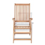 Vidaxl chaise inclinable de jardin bois de teck solide