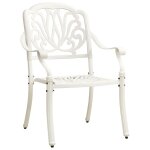 Vidaxl chaises de jardin 2 pcs aluminium coul blanc