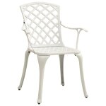 Vidaxl chaises de jardin 2 pcs aluminium coul blanc