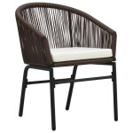 Vidaxl chaises de jardin 2 pcs marron rotin pvc