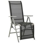 Vidaxl chaises de jardin 2 pcs textilne et aluminium argent