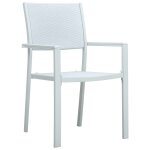 Vidaxl chaises de jardin 4 pcs blanc plastique aspect de rotin Vidaxl chaises de jardin 4 pcs blanc plastique aspect de rotin