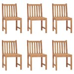Vidaxl chaises de jardin 6 pcs avec coussins bois de teck massif