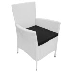 Vidaxl chaises de jardin 6 pcs avec coussins résine tressée blanc crème Vidaxl chaises de jardin 6 pcs avec coussins résine tressée blanc crème