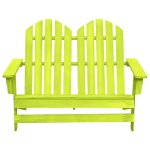 Vidaxl chaise de jardin adirondack 2 places bois de sapin massif vert