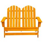 Vidaxl chaise de jardin adirondack 2places bois de sapin massif orange
