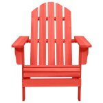 Vidaxl chaise de jardin adirondack bois de sapin massif rouge