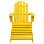 Vidaxl chaise de jardin adirondack avec pouf bois de sapin jaune