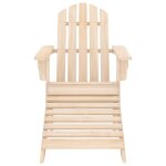 Vidaxl chaise de jardin adirondack avec pouf bois de sapin solide