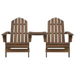 Vidaxl chaises de jardin adirondack avec table bois de sapin marron Vidaxl chaises de jardin adirondack avec table bois de sapin marron