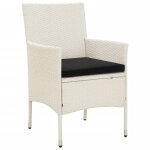 Vidaxl chaises de jardin avec coussins 4 pcs r�sine tress�e blanc