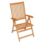 Vidaxl chaise de jardin avec coussins � motif de feuilles bois de teck
