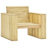 Vidaxl chaise de jardin avec coussins taupe bois de pin imprgn