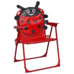 Vidaxl chaises de jardin pour enfants 2 pcs rouge tissu