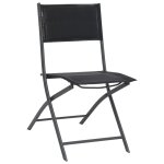 Vidaxl chaises de jardin pliables 2 pcs acier et textil�ne
