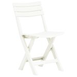Vidaxl chaises de jardin pliables 2 pcs plastique blanc