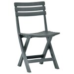 Vidaxl chaises de jardin pliables 2 pcs plastique vert