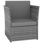 Vidaxl chaise de jardin avec tabouret résine tressée anthracite Vidaxl chaise de jardin avec tabouret résine tressée anthracite