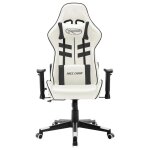 Vidaxl chaise de jeu blanc et noir cuir artificiel