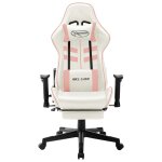 Vidaxl chaise de jeu blanc et rose cuir artificiel
