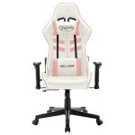 Vidaxl chaise de jeu blanc et rose cuir artificiel