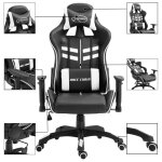 Vidaxl chaise de jeu blanc similicuir