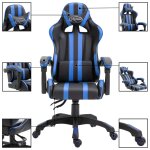 Vidaxl chaise de jeu bleu similicuir