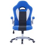 Vidaxl chaise de jeu bleu similicuir