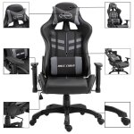 Vidaxl chaise de jeu gris similicuir