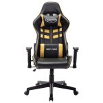 Vidaxl chaise de jeu noir et dor cuir artificiel