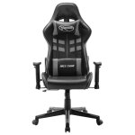 Vidaxl chaise de jeu noir et gris cuir artificiel