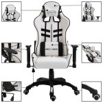 Vidaxl chaise de jeu noir similicuir