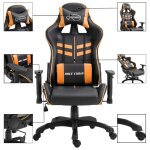 Vidaxl chaise de jeu orange similicuir