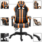 Vidaxl chaise de jeu orange similicuir