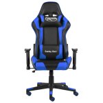 Vidaxl chaise de jeu pivotante bleu pvc
