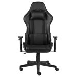 Vidaxl chaise de jeu pivotante noir pvc