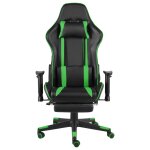 Vidaxl chaise de jeu pivotante avec repose - pied vert pvc