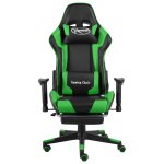 Vidaxl chaise de jeu pivotante avec repose - pied vert pvc