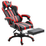 Vidaxl chaise de jeu avec repose - pied rouge similicuir