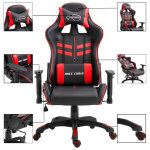 Vidaxl chaise de jeu rouge similicuir