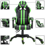 Vidaxl chaise de jeu vert similicuir