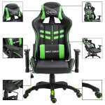 Vidaxl chaise de jeu vert similicuir