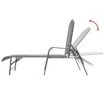 Vidaxl chaises longues 2 pcs avec table acier anthracite Vidaxl chaises longues 2 pcs avec table acier anthracite