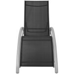 Vidaxl chaises longues en aluminium noir