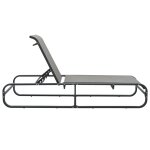Vidaxl chaise longue aluminium et textilne