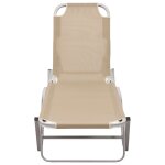 Vidaxl chaise longue aluminium et textilne crme