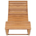Vidaxl chaise longue  bascule bois de teck solide